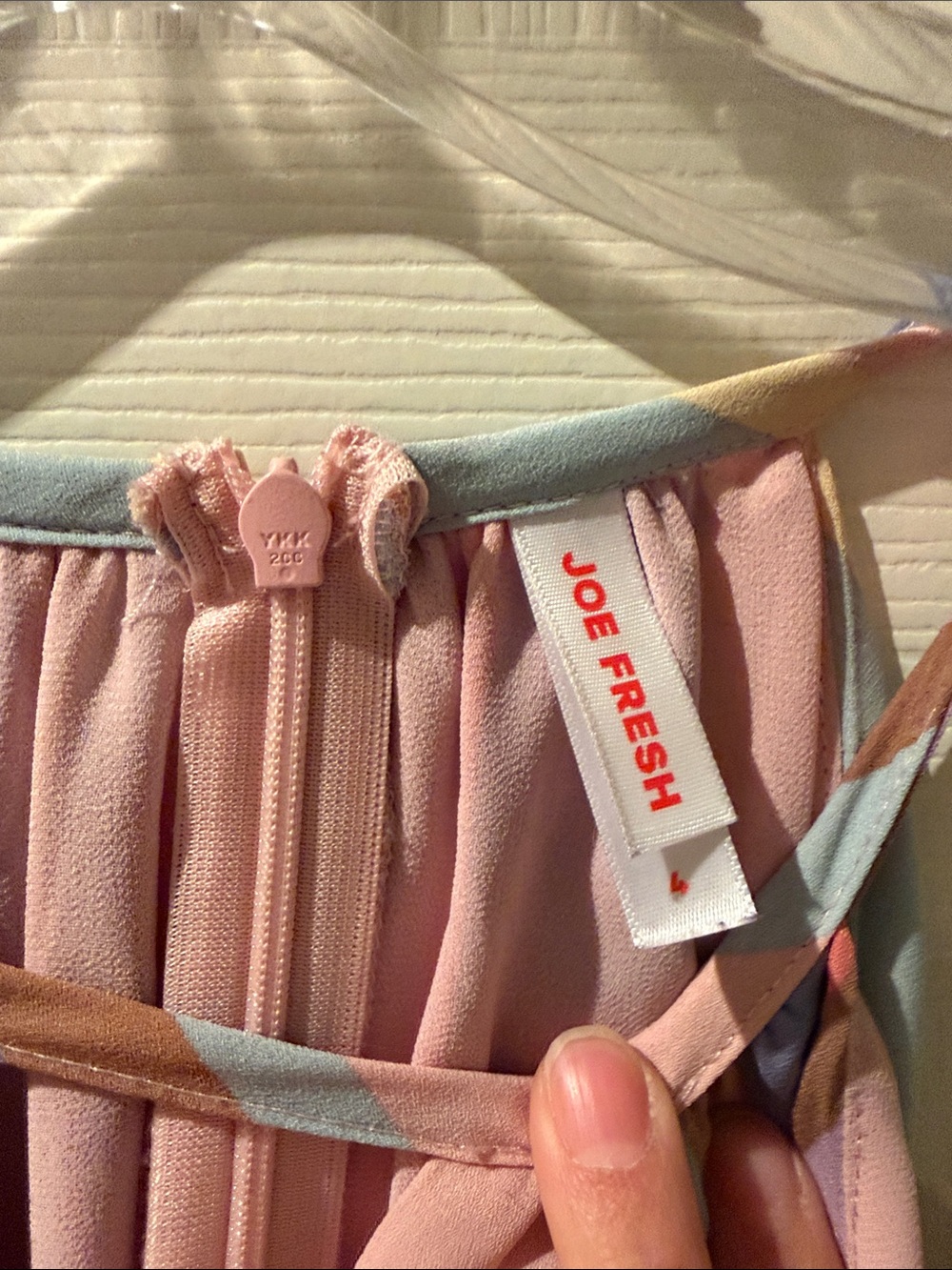 Joe Fresh Pink and Pastel Stripe Halter Dress - Picture 2 of 6